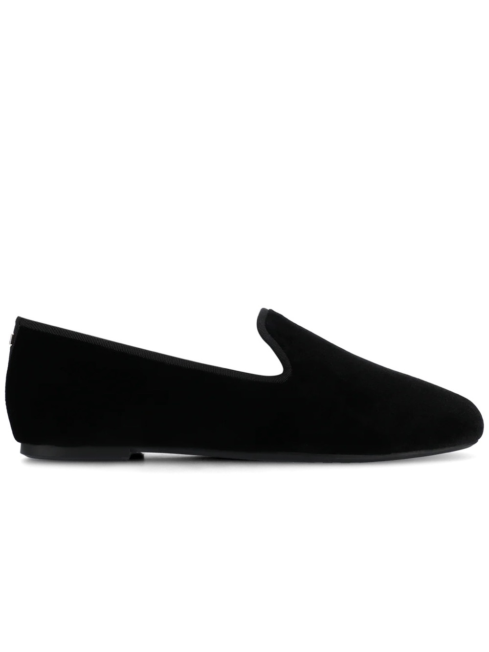 Birdies Black Velvet Slip-On Loafers